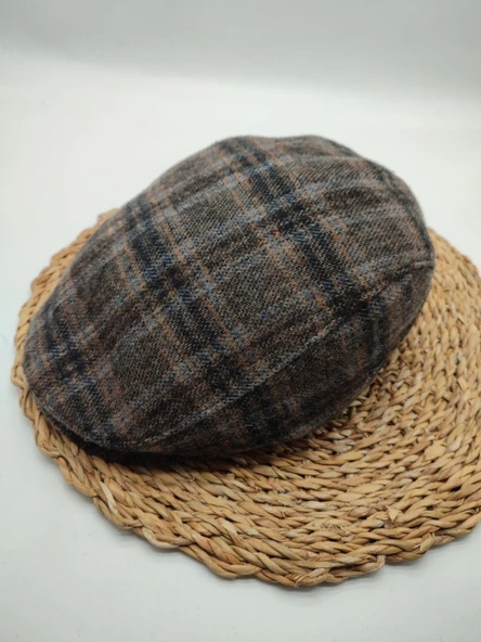 Arkası Lastikli Klasik Kasket Kahve Renk - 3