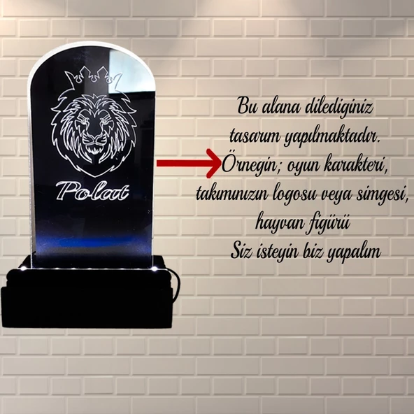 Veraart Kişiye Özel Işıklı Kulaklık ve Telefon Standı Pleksi Oyuncu Kulaklığı ve Telefon Tutucu - 5