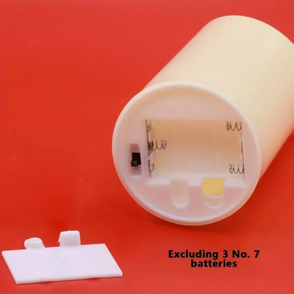 Monozone Dekoratif LED Mum Büyük Boy Alevsiz Titreyen 3lü Set Kumandalı - 10