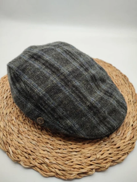 Arkası Lastikli Klasik Kasket Siyah Renk - 4