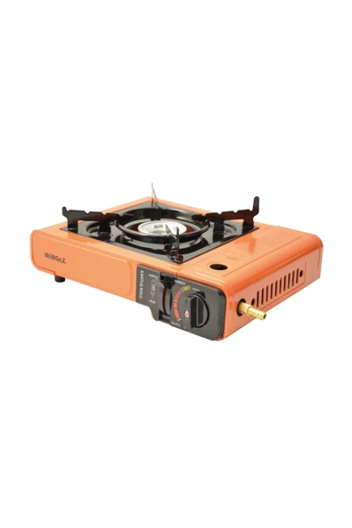 Tekli Portatif Ocak Turuncu+Hortum Dedantör Set - Resim 2