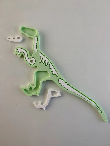 Velociraptor Dİnazor Çocuk Okul Kreş Eğitici Öğretici Sevimli Puzzle - 2