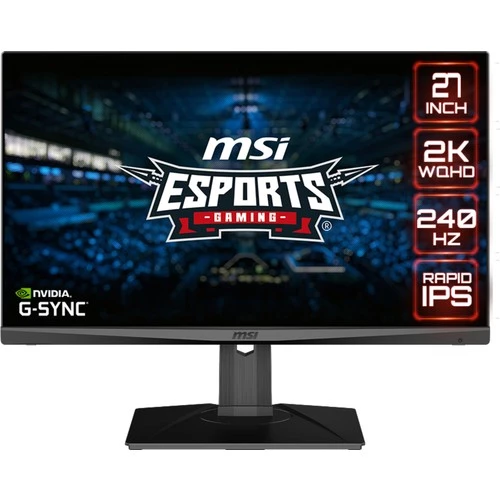 MSI OPTIX MAG274QRX 27" FLAT RAPID IPS 2560X1440 (WQHD) 16:9 240HZ 1MS GSYNC COMPATIBLE HDR400 PIVOT GAMING MONITOR