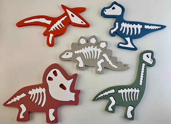 T-Rex Dİnazor Çocuk Okul Kreş Eğitici Öğretici Sevimli Puzzle - 3