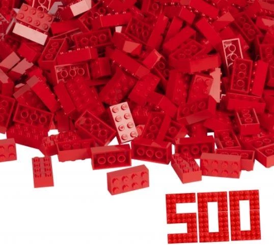SIMBA 4118922 BLOX 500 RED 8 PIN BRICKS LOOSE-6 - 4