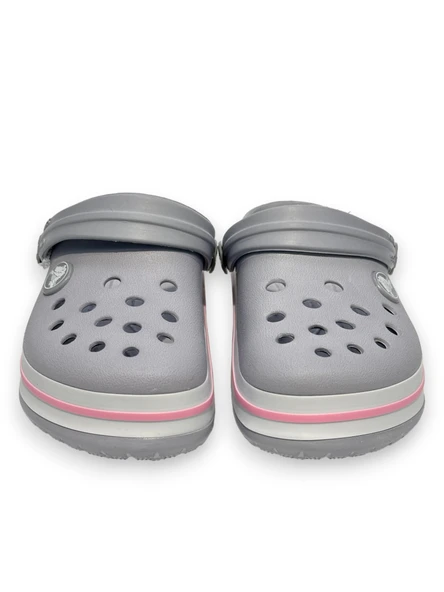 ÇOCUK CROCS CROCBAND ICONİC COMFORT GRİ PEMBE