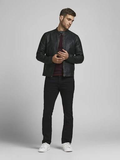 Jack Jones Erkek Warner Erkek Siyah Ceket 12182461S - Resim 6