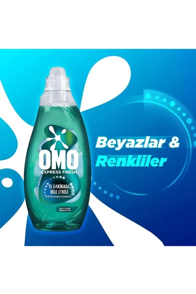 Omo Express Fresh Kötü Koku Karşıtı Beyaz & Renkliler Sıvı Çamaşır Deterjanı 6x1480ml - 6