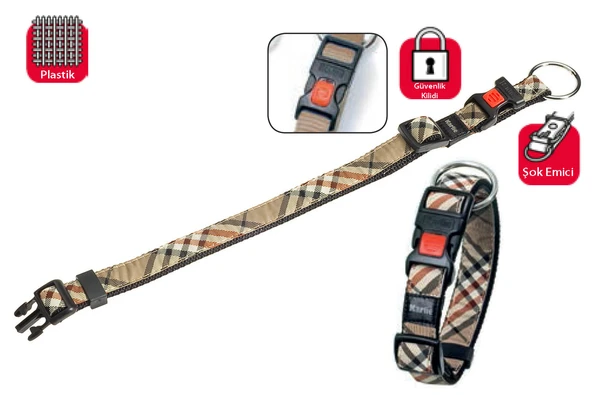 Karlie Kilitli Boyun Tasması S 30-45 cm Siyah ürün görseli 1