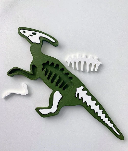 Parasaurolophus Dinazor Çocuk Okul Kreş Eğitici Öğretici Sevimli Puzzle