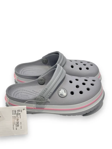 ÇOCUK CROCS CROCBAND ICONİC COMFORT GRİ PEMBE - 2
