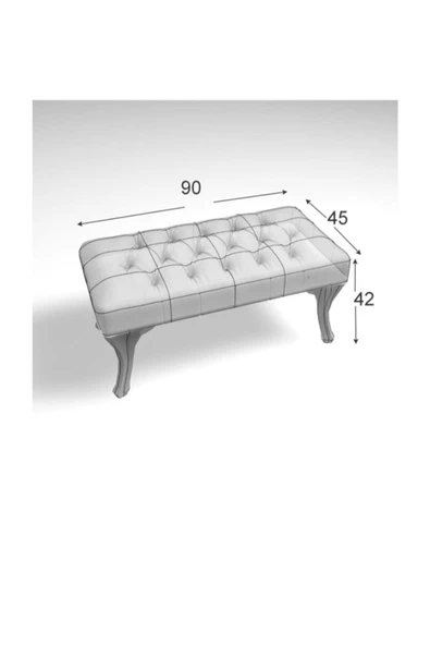 Kapitoneli Bench Puf - Resim 2