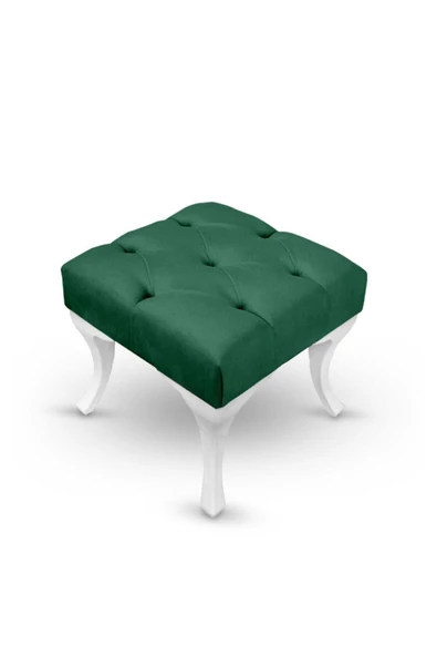 Yeşil Kapitoneli Ayakucu Kapı Önü Antre Bench Puf ürün görseli