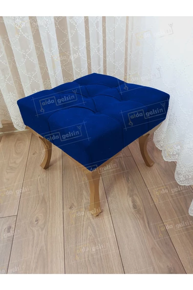 Kapitoneli Makyaj Pufu Ayak Ucu Puf Gold Ayak (45*45) ürün görseli