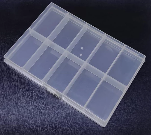 Organizer Malzeme Kutusu 10 Bölmeli Şeffaf PBB040-22 (#31) Setbox 13x9x1,8mm - 4