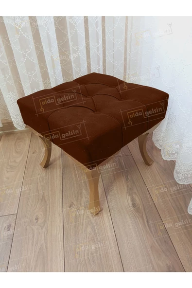 Kapitoneli Makyaj Pufu Ayak Ucu Puf Gold Ayak (45*45)