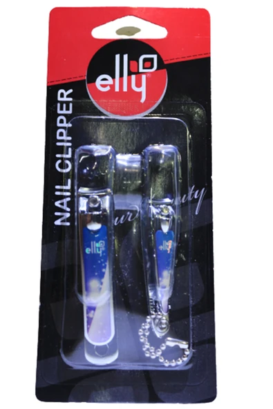 Elly Büyük ve Orta Boy 2li Tırnak Makası Seti Mavi