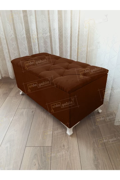Lüks Sandıklı Kapitone Puf Bench Ayakucu Koltuk