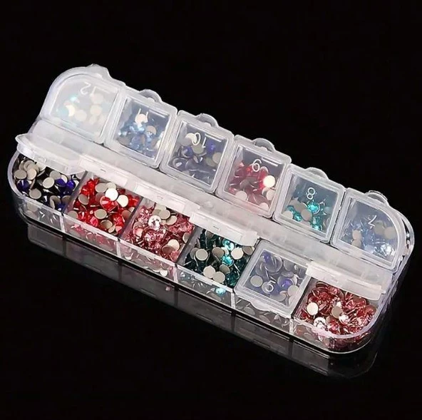 Organizer Malzeme Kutusu 12 Bölmeli Şeffaf PBB040-13 (#18) Setbox 13x5x1,5mm - 4