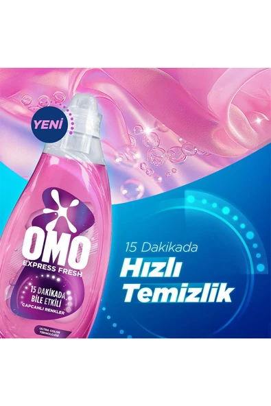 Omo Express Fresh Capcanlı Renkler Renkli ve Siyahlar Sıvı Çamaşır Deterjanı 2 x 1480 ML - 3