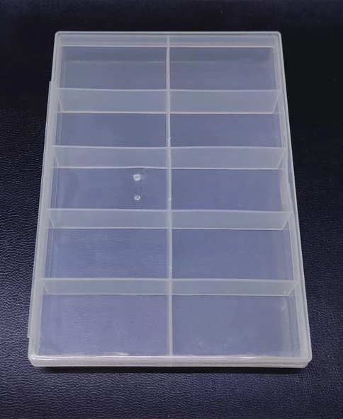 Organizer Malzeme Kutusu 10 Bölmeli Şeffaf PBB040-22 (#31) Setbox 13x9x1,8mm - 2