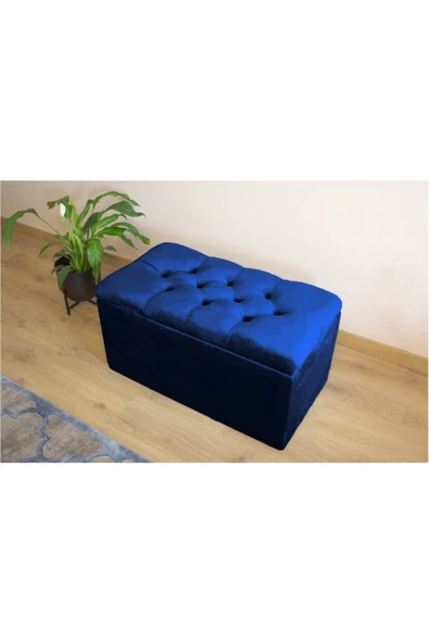 Lüks Sandıklı Kapitoneli Puf 80 cm - 1