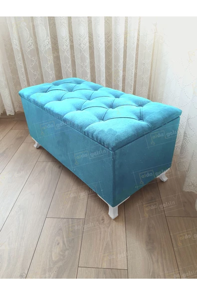 Lüks Sandıklı Kapitone Puf Bench Ayakucu Koltuk ürün görseli 1