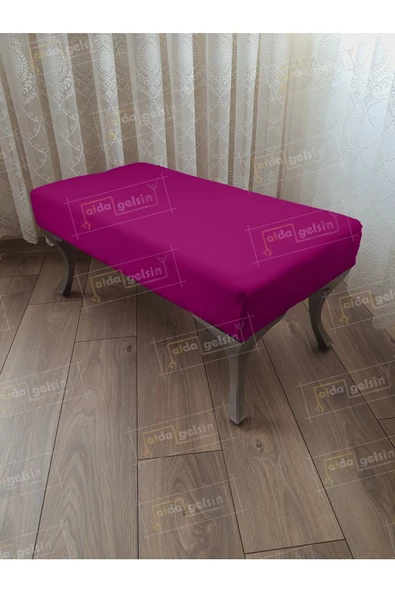 Ayak Ucu Kapı Önü Antre Düz Bench Puf Orta Sehpa Gümüş Ayak 120 cm ürün görseli 1