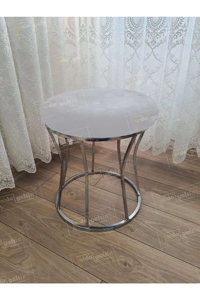 Kum Saati Düz Makyaj Pufu Gümüş ürün görseli 1