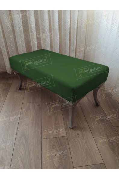 Ayak Ucu Kapı Önü Antre Düz Bench Puf Orta Sehpa Gümüş Ayak 110 cm - 1