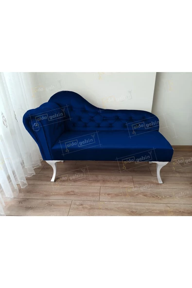 Dekoratif Bihter Koltuk Josefin  Puf 120 cm Beyaz Ayak