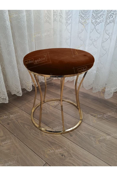 Kum Saati Düz Makyaj Pufu Gold