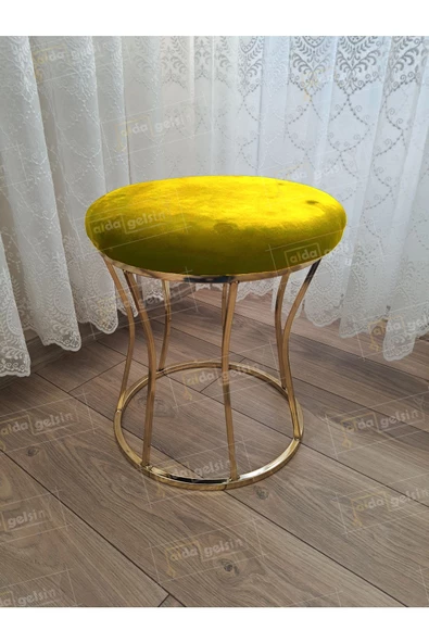 Kum Saati Düz Makyaj Pufu Gold