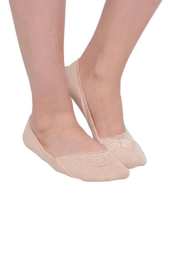 Penti Cotton Lace Suba Babet Çorap | Ten