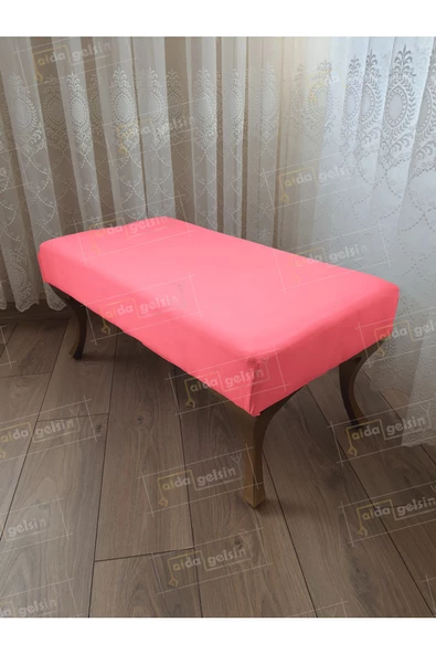Ayak Ucu Kapı Önü Antre Düz Bench Puf Orta Sehpa Gold Ayak (110*45)