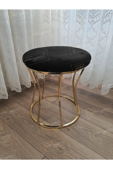Kum Saati Düz Makyaj Pufu Gold