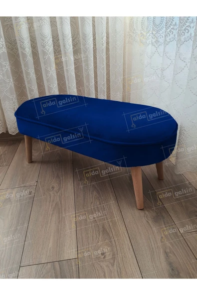 Ultra Lüks Oval Parrot Puf Ahşap Ayak ürün görseli 1