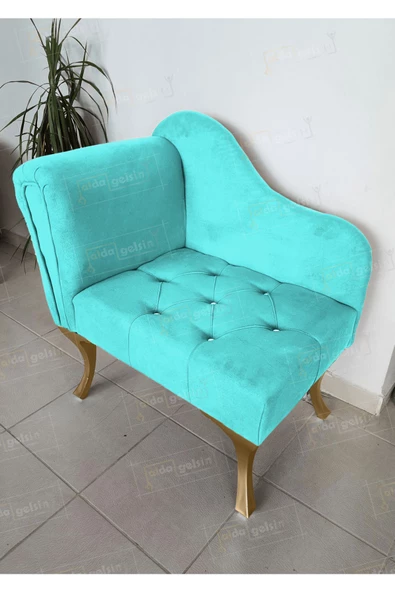 Yeni Model Tekli Köşe Koltuğu Josefin Bench Gold Ayak ürün görseli