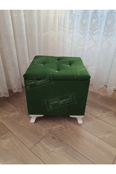 Lüks Sandıklı Tabure Puf 45 x 45 cm