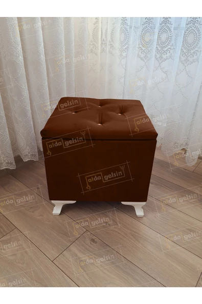 Lüks Sandıklı Tabure Puf 45 x 45 cm