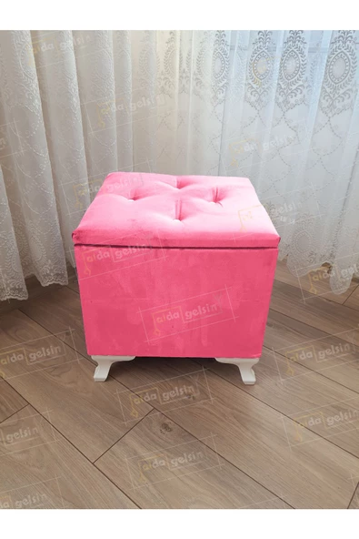 Lüks Sandıklı Tabure Puf 45 x 45 cm ürün görseli