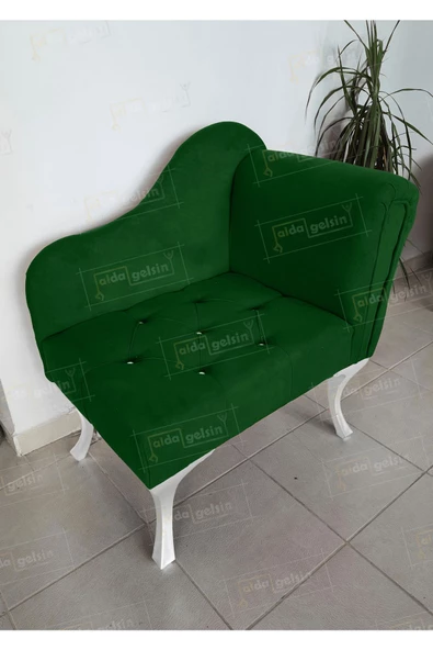 Yeni Model Ters Kol Tekli Köşe Koltuğu Josefin Bench Beyaz Ayak