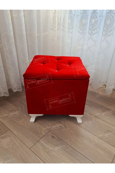 Lüks Sandıklı Tabure Puf 45 x 45 cm