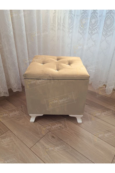 Lüks Sandıklı Tabure Puf 45 x 45 cm ürün görseli