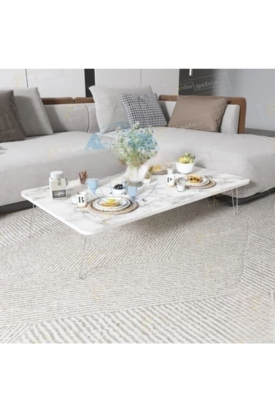 Modern Dikdörtgen Katlanabilir Ayaklı Yer Sofrası ürün görseli 1