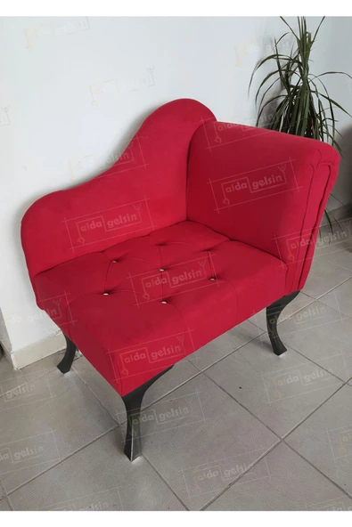 Yeni Model Ters Kol Tekli Köşe Koltuğu Josefin Bench Siyah Ayak