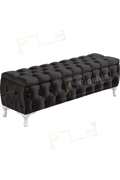 Lüks Sandıklı Chester Puf Bench Ayakucu Koltuk 110 Cm - 1