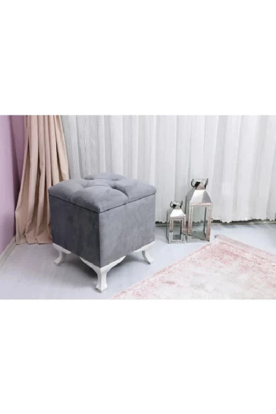 Lüks Sandıklı Kapitoneli Puf 45*45 Cm ürün görseli 1