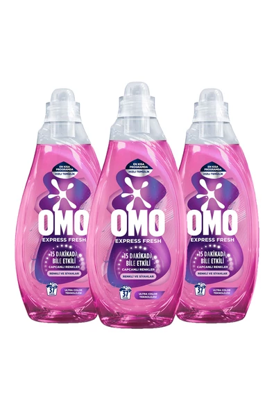 Omo Express Fresh Capcanlı Renkler Renkli ve Siyahlar Sıvı Çamaşır Deterjanı 3 x 1480 ML - 2