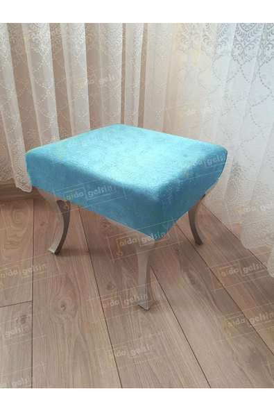 Ayak Ucu Kapı Önü Antre Düz Bench Puf Gümüş Ayak ürün görseli 1